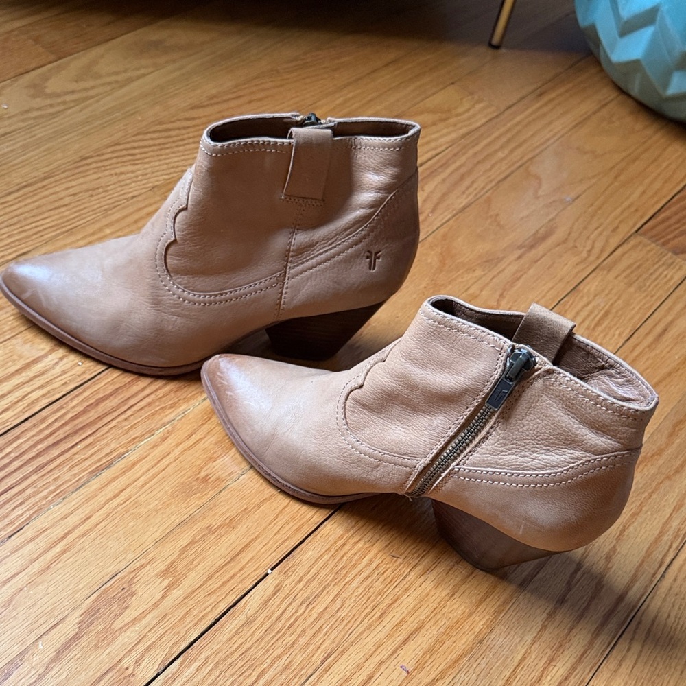 Tan Ankle Boots by Frye.
